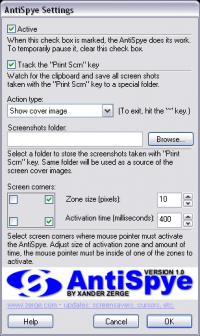 AntiSpye 1.00 screenshot. Click to enlarge!