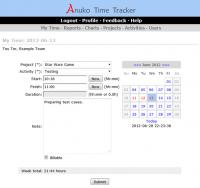 Anuko Time Tracker 1.5.106.2669 screenshot. Click to enlarge!