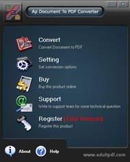 Ap Document to PDF converter 3.0 screenshot. Click to enlarge!