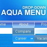 Aqua Drop-Down Flash Menu 1.0.5 screenshot. Click to enlarge!