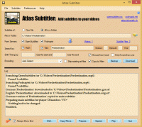 Atlas Subtitler 2.3.0 screenshot. Click to enlarge!