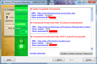 Atomic IE Password Recovery 2.00 screenshot. Click to enlarge!