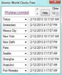 Atomic World Clocks Free 1.0.0.2 screenshot. Click to enlarge!