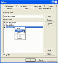Attachment Alarm for Microsoft Outlook 2.1.0.38 screenshot. Click to enlarge!
