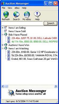 Auction Messenger 4.6.5 screenshot. Click to enlarge!