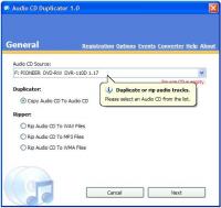 Audio CD Duplicator 2.0 screenshot. Click to enlarge!