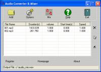 Audio Converter Mixer 3.1.8.5 screenshot. Click to enlarge!