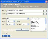 Audio Converter OCX 2.0 screenshot. Click to enlarge!