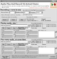 Audio Play And Record OCX 2.13 screenshot. Click to enlarge!