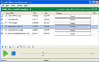 Audio Player and Converter 1.0 screenshot. Click to enlarge!