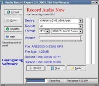 Audio Record Expert 2.0.2013.813 screenshot. Click to enlarge!