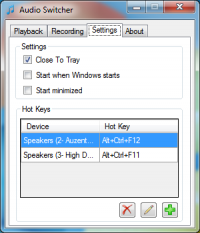 Audio Switcher 1.6.10.113 screenshot. Click to enlarge!