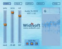 Audio To MIDI VST (PC) 1.10 screenshot. Click to enlarge!