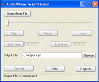 Audio/Video To MP3 Maker 3.1.0010 screenshot. Click to enlarge!