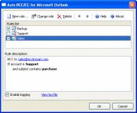 Auto BCC/CC for Microsoft Outlook 3.0.4.310 screenshot. Click to enlarge!