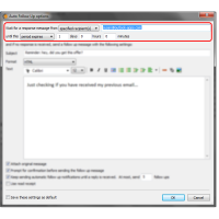 Auto Follow Up 1.0.64 screenshot. Click to enlarge!