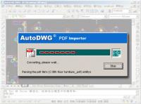 Auto PDF to DWG Converter 2.10 screenshot. Click to enlarge!