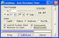 Auto Shutdown Timer - EasySleep 3.0.0 screenshot. Click to enlarge!