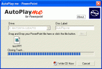 AutoPlay me for Power Point 5.0.2 screenshot. Click to enlarge!