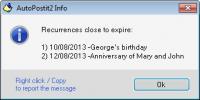 AutoPostit 2 1.0.2.3 screenshot. Click to enlarge!