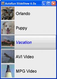 AutoRun Slideshow 6.5a screenshot. Click to enlarge!