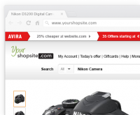 Avira Savings Advisor for Safari 1.5.14 screenshot. Click to enlarge!