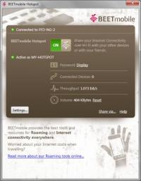 BEETmobile Hotspot 1.0.21.0 screenshot. Click to enlarge!