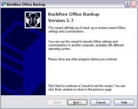 BackRex Office Backup 2.8.160 screenshot. Click to enlarge!