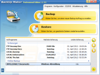 BackUp Maker Standard Edition 7.201 screenshot. Click to enlarge!