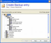 Backup Outlook 4.0.6 screenshot. Click to enlarge!