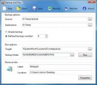 Backup and Run 1.0.4.2 screenshot. Click to enlarge!