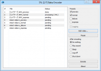 Baka Encoder 1.5.4 screenshot. Click to enlarge!
