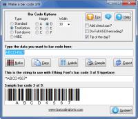 Bar Code 3 of 9 6.0 screenshot. Click to enlarge!