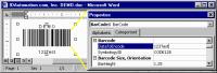 Barcode Add-in for Microsoft Office 1.3 screenshot. Click to enlarge!