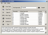 Best Keywords Finder 1.2 screenshot. Click to enlarge!