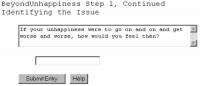 Beyond Unhappiness, Self Help Software 5.10.21 screenshot. Click to enlarge!