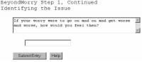 Beyond Worry, Free Self Help Software 5.10.21 screenshot. Click to enlarge!
