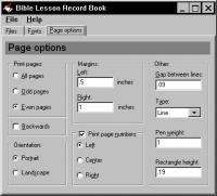 Bible Lesson Record Book 1.03 screenshot. Click to enlarge!