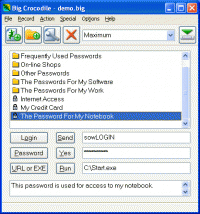 Big Crocodile 3.12 screenshot. Click to enlarge!