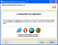 BitComet Download Accelerator 1.0 screenshot. Click to enlarge!