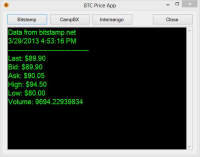 Bitcoin Price App 1.0.0.5 screenshot. Click to enlarge!