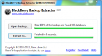 BlackBerry Backup Extractor 2.0.4.0 screenshot. Click to enlarge!