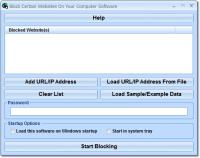 Block Certain Websites On Your Computer Software 7.0 screenshot. Click to enlarge!