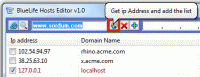 BlueLife Hosts Editor 1.2 screenshot. Click to enlarge!