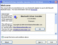 Bluetooth Driver Installer 1.0.1.112 Beta screenshot. Click to enlarge!