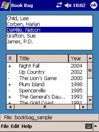Book Bag (Pocket PC) 2.0 screenshot. Click to enlarge!