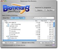Boomerang Data Recovery MAC OSX 1.1.1 screenshot. Click to enlarge!