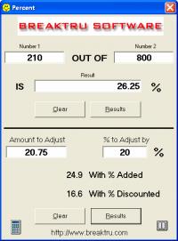 Breaktru Percent 6.5 screenshot. Click to enlarge!