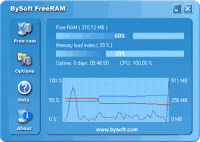 BySoft FreeRAM 4.0.5.421 screenshot. Click to enlarge!
