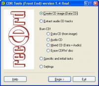 CDR Tools Front End 1.4 screenshot. Click to enlarge!